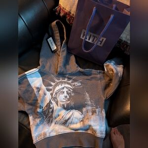 Kith Charcoal Liberty Graphic Hoodie - 3T